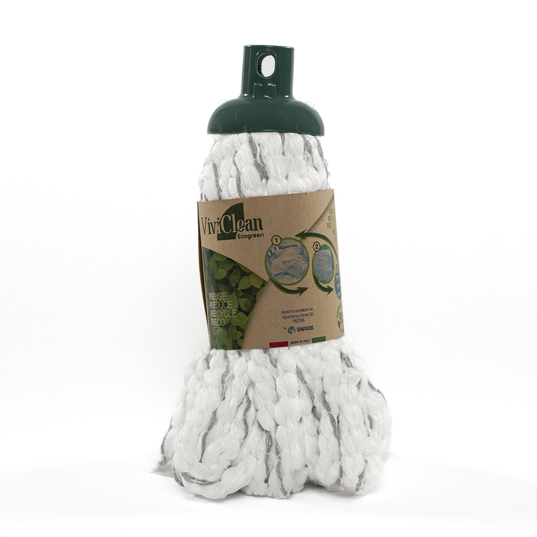 Mop microfibra cotone Viviclean ecrogrren
